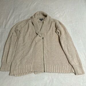 Eddie Bauer Cream Cardigan Medium